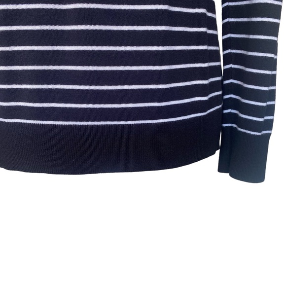 Jones New York Black & White Striped Button Up Sweater/Cardigan Large - Picture 7 of 13